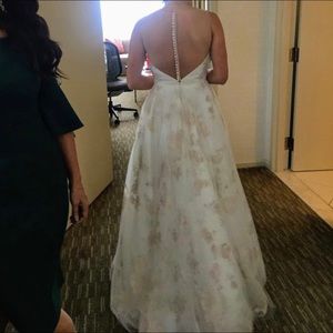 Gold/blush embroidered Ivy & Aster wedding gown